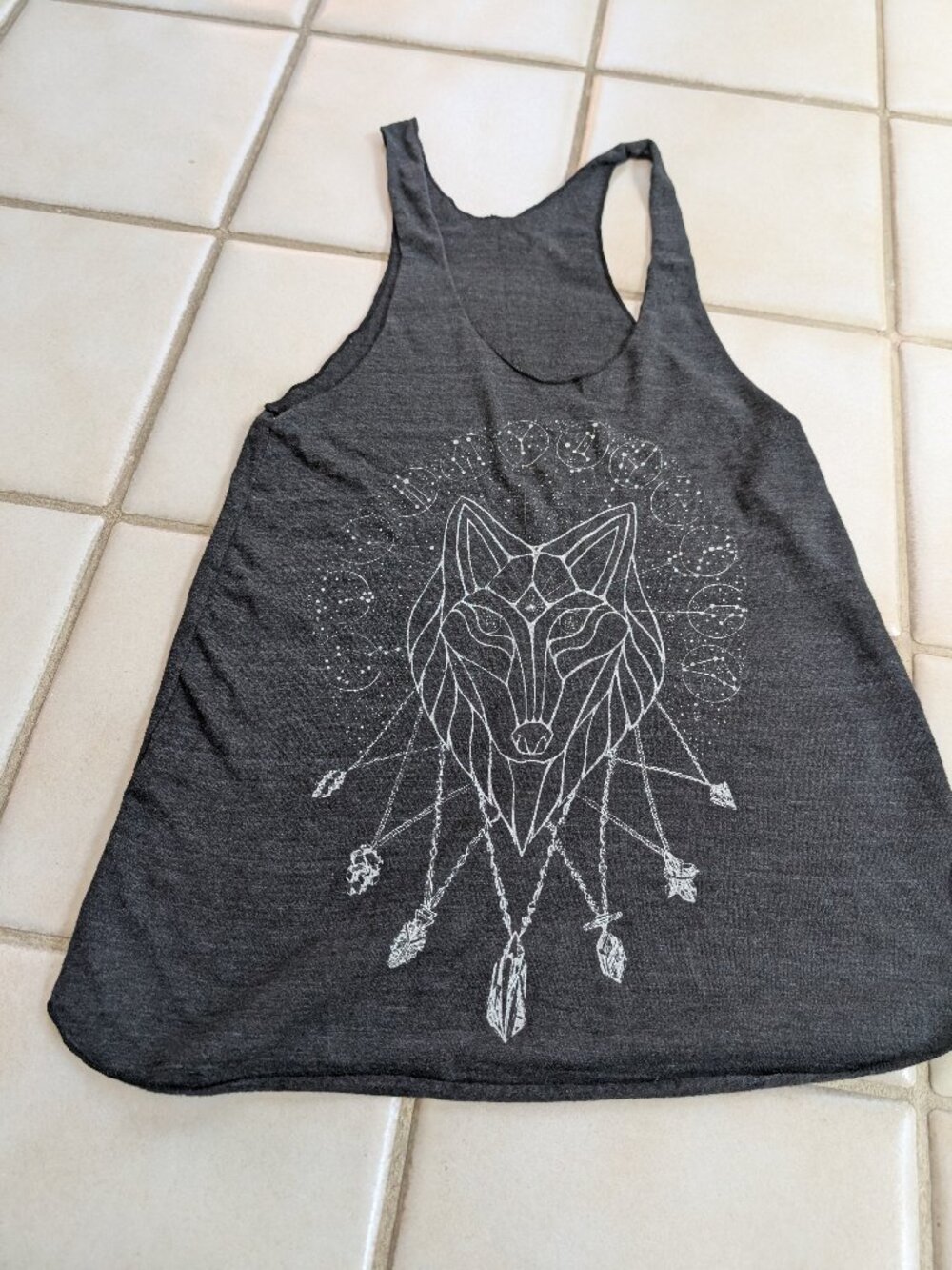 American Apparel Astrology Wolf Racerback Tank
